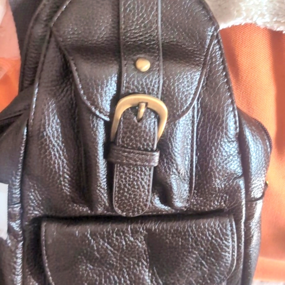 Ameri Leather Brown Crossbody Sling Bag - Excelle… - image 2